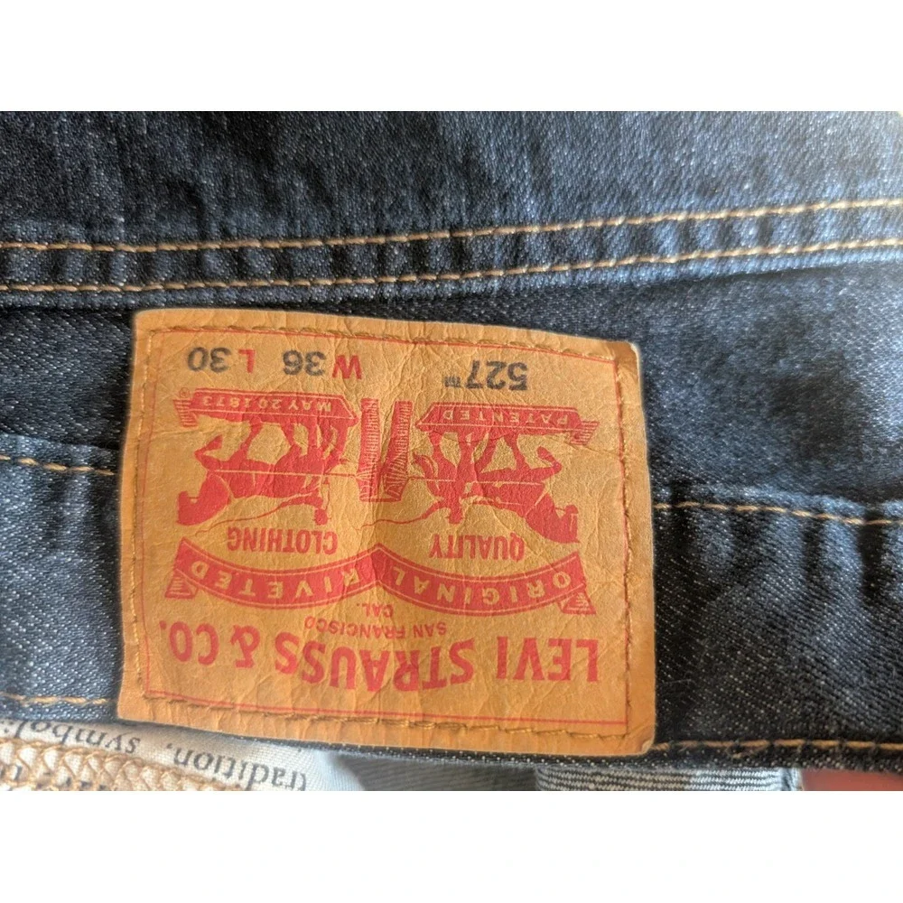 Levi's 527 Bootcut‎ Men's Jeans Dark Wash Size 36x30 Waterless Excellent Cond.